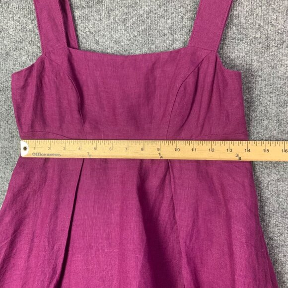 New $169 Banana Republic Kenza Linen Mini Dress in Berry Delicious Size 2 - Picture 5 of 15